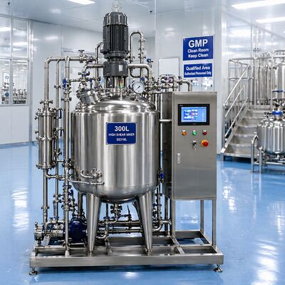 バイオ医薬品溶液調製システム 1000L SS316L容器付き (GMP規格、タッチスクリーン制御)