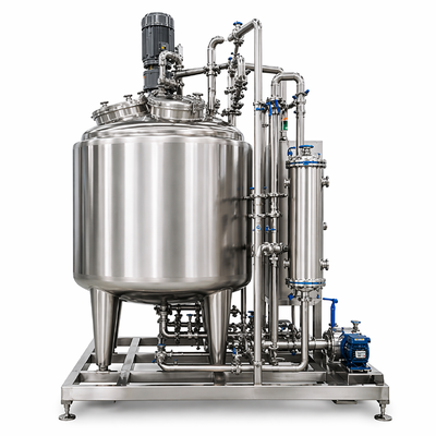 Liquid Preparation System 2000L with SS316L Tank (Heating & Cooling Jacket, PLC Automation)