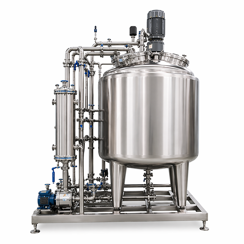 GMP Solution Preparation System 1000L with SS316L Mixing Tank (Automatic PLC Control, CIP Ready)